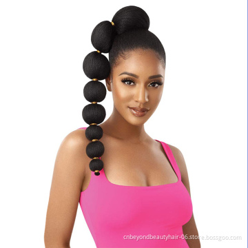 Synthetic Kinky Straight Hair Puff Bun Bubble Ponytail African American Drawstring Afro Puff Ponytail Hair Extensions